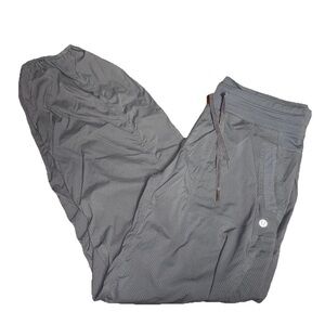 Women’s Lululemon Dance Studio Pants SZ 8 / Charcoal Striped / Relaxed Fit